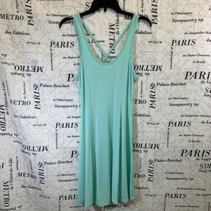 Salt Life Womens Dress Solid Aqua Blue Sleeveless